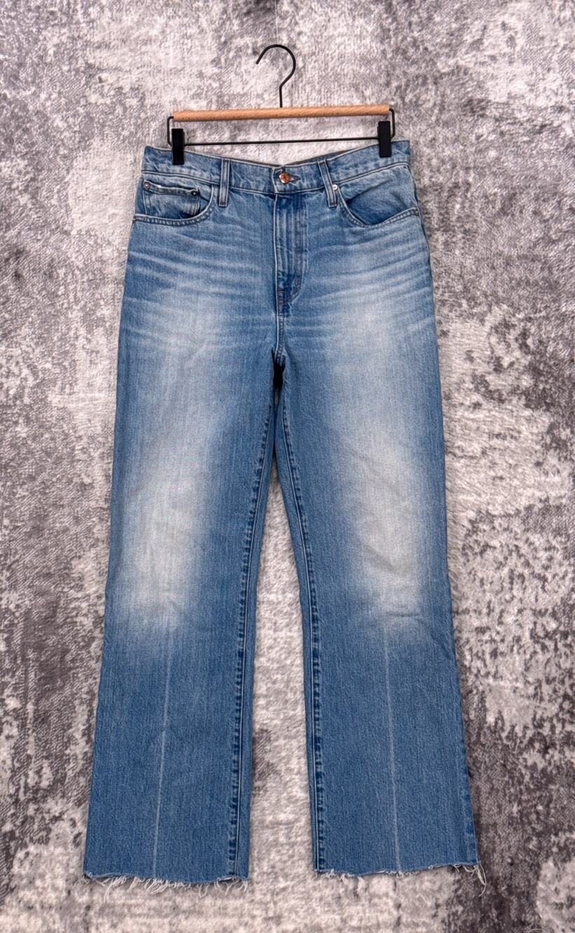 Point Sur Jeans 28 Womens J Crew Palisades Flare In Indigo Ocean Wash